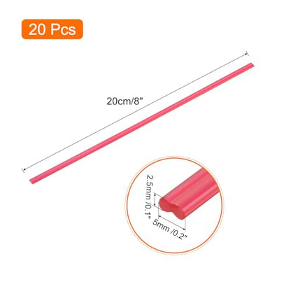 MECCANIXITY 20pcs 8 Inch Plastic Welding Rods PP Welding Strips Welder Rods for Car Bumper, Kayak Repair, Plastic Welder, Red