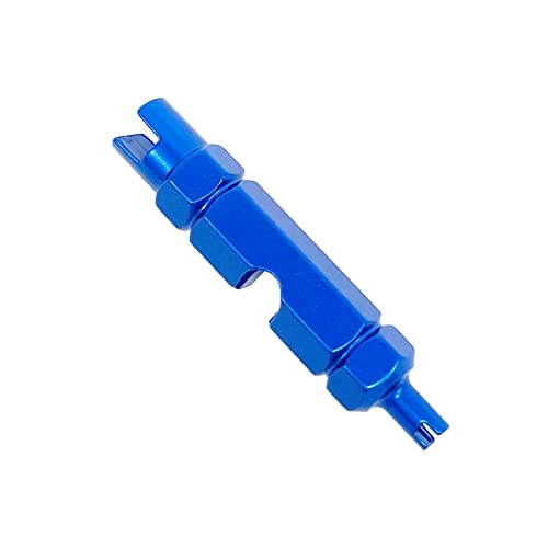 ZUFECY Valve Core Remover, Valve Core Repair Tool for Presta Schrader tubeless Cycling Tires (Blue) - color: Blue