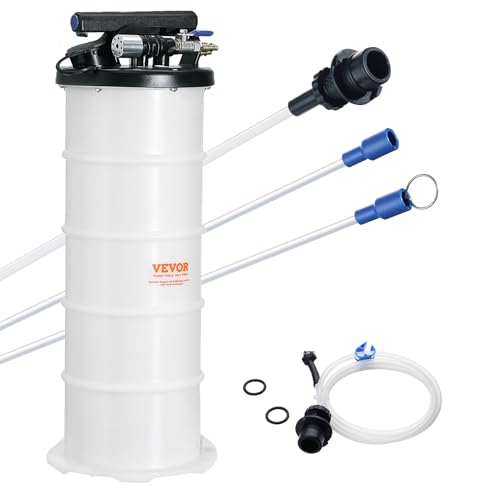 VEVOR 6.5L Pneumatic/Manual Oil Extractor Pump, Fluid Extractor Pump for Automotive Fluids Vacuum Evacuation, Oil Change & Fluid Change Tool with Dipstick and Suction Hose - style: 6.5L Pneumatic/Manual