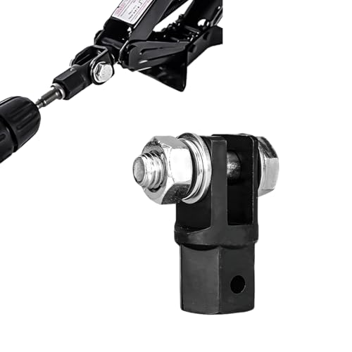 KVAEY 1/2" Scissor Jack Adapter, Scissor Jack Drill Adapter for 1/2 Inch Drive Socket or 13/16 Inch Lug Wrench, Drive Impact Wrench Automotive Sturdy Power Jacks Connector