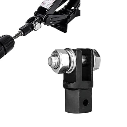 KVAEY 1/2" Scissor Jack Adapter, Scissor Jack Drill Adapter for 1/2 Inch Drive Socket or 13/16 Inch Lug Wrench, Drive Impact Wrench Automotive Sturdy Power Jacks Connector