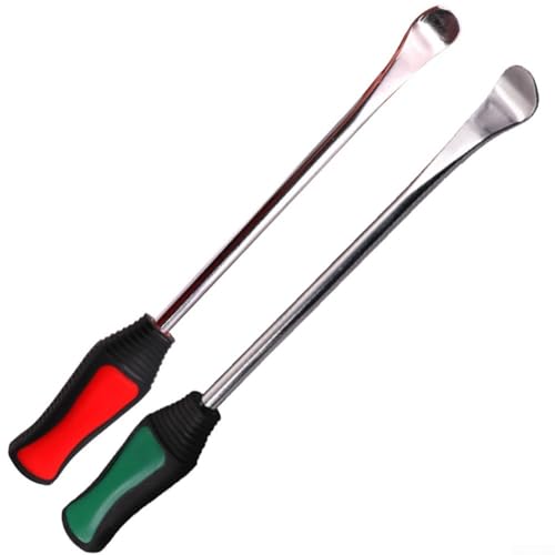 Tire Changing Lever Tool Set With Plastic Handle, Rim Protector Spoon Bar For Auto Motorcycle Tire Maintenance, Red(Red) - color: Red