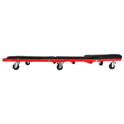 Performance Tool W85034 36-Inch Z-Frame Folding Automotive Creeper, All-in-One Adjustable Roller Garage Seat, Lay Down or Sit, 300 lbs. Capacity, Under Car Creeper, Padded with 6 Swivel Casters