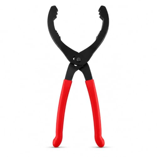 12" Adjustable Oil Filter Pliers | #45 Carbon Steel Oil Wrench for Easy Oil Changes, Car Motorcycle Truck Maintenance & Home Garage Use - size: 1 piece