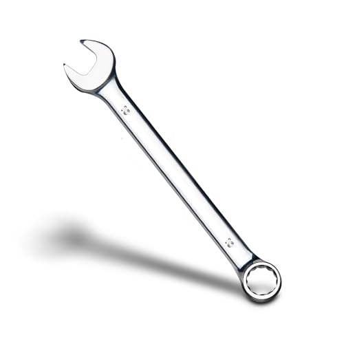 zhax 10mm Metric Combination Wrench, 12 Point Box End, 15 Degree Offset Design, Mirror Polish Finish, Forged CR-V Steel, Hand Tools for Mechanics, Ideal for Auto and Home Repair - size: 10mm