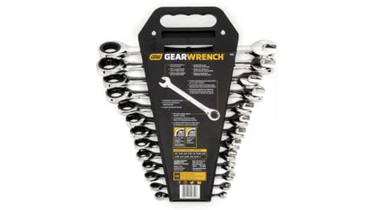 GEARWRENCH 13 Piece 12 Point Ratcheting Combination Wrench Set SAE | 9312 - size: One Size, style: 13 Piece SAE