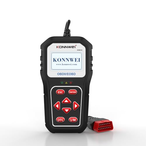 KONNWEI KW818 Bluetooth OBD2 Scanner for All Vehicles – Car Code Reader, Check Engine Light Diagnostic Tool, Full OBDII Functions, Real-Time Data, Fault Code Reader, Compatible with iOS & Android