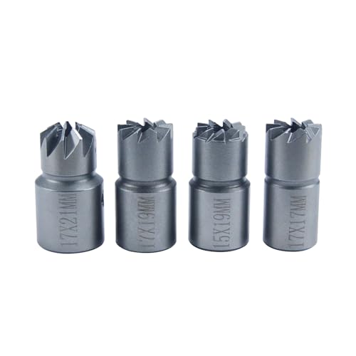 5Pcs Diesel Injector Seat & Cleaner Carbon Remover Seat Tools Cutter Milling Cutter Set Universal Car Tool Injector Remover - color: 5pc Diesel Injector Seat Cutter Cleaner