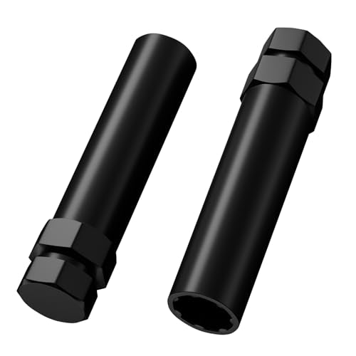 AUTOPTIM 2PCS 7 Spline Lug Nuts Socket Key - Compatible with 13/16" (21mm) and 7/8" (22mm) Hex Wrench for 20mm Hex Diameter 7 Point Wheel Nuts (M14x1.5, M14x1.75, M14x2, 9/16"-18) Truck SUV Tuner Tool - color: Black, size: 7 Spline, style: 2 Pcs