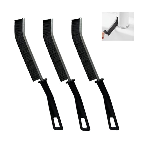 Hard Bristle Crevice Cleaning Thin Brush Set,Deep Cleaning Small Spaces 3pc | Crevice Gap Cleaning for Bathroom Kitchen Upholstery Window Track Tiles Door Slots Car Household Blind Sink Bathtub Baseboard