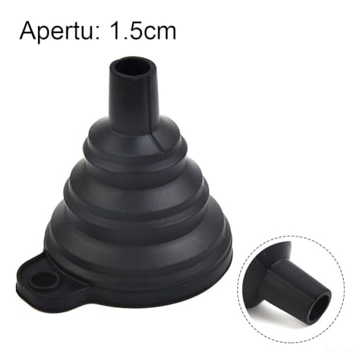 Flexible Automotive Funnel Set for Oil Change - Bendable Silicone Spout for Gas Diesel Coolant Transfer - No Spill Design 7.5cm