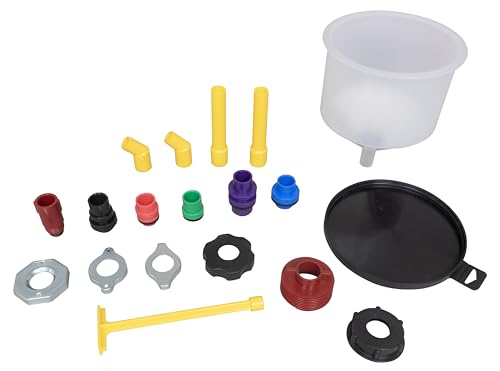 Lisle 24980 Spill-Free Coolant Funnel Kit, 19-Piece