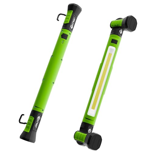 Magnetic Work Light - 3000LM Rechargeable LED Work Light Bar, 5200mAh Under Hood Mechanic Light for Garage, Workshop, Vehicle Inspection (1 Pack Green) - color: Green