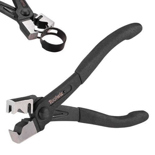 Toolwiz Clic & Clic-R Type Hose Clamp Pliers, CV Boot Clamp Tool | Radiator Spring Collar, Automotive Maintenance Tools, for Fuel Line, Silicone Vacuum Hose, Air Tube, Water Pipe - style: 1Pcs Clic-R Type Hose Clamp Pliers