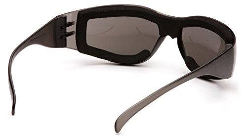 Pyramex Intruder Safety Eyewear Clear Frame Full Foam Padding Clear Anti-Fog Lens - color: Gray Anti-fog Lens/ Clear Frame, style: Full Foam Padding