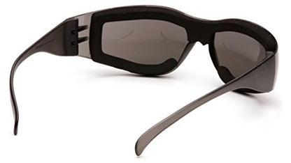 Pyramex Intruder Safety Eyewear Clear Frame Full Foam Padding Clear Anti-Fog Lens - color: Gray Anti-fog Lens/ Clear Frame, style: Full Foam Padding