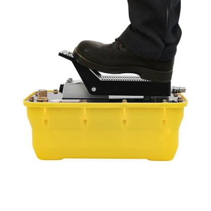 Hydraulic Air Foot Pump, 70 MPA High Pressure Pump 0.6Gal Air Hydraulic Pump Engineering Plastic Foot-Operated Pumps with Air Hose for Heavy Machinery Rigging Auto Repair Auto Body Frame Machines - size: Hydraulic Foot Pump