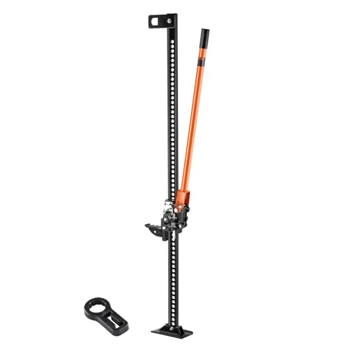 VEVOR Farm Jack 60inch, 7000 lbs Capacity Ratcheting Off Road Jeep Jack for Tractor, Truck, SUV, Bumper Lift, Orange - size: 5.1 x 9.1 x 60.0 inch