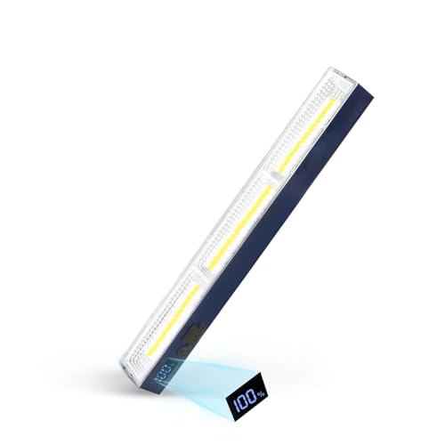 Magnetic Light BAR, 11.81-inches 5000mAh 6000 Lumens Rechargeable Portable Lamp Built in 165 LED Bulbs,with Handy Hook with 2 Magnets Endurance - size: 11.81"