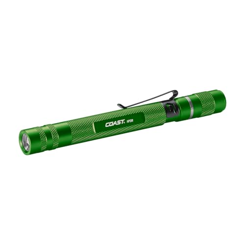 Coast HP3R 500 Lumen Rechargeable LED Penlight with Twist Focus, Green - color: Green