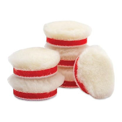 Griot's Garage BOSS Knitted Wool Pads for Car Detailing, Polishing and Paint Correction, Buffing Pads Compatible with BOSS Creams, 1”, Set of 6 - size: 1 Inch Pads (Set of 6)