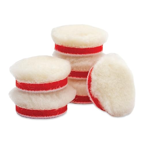 Griot's Garage BOSS Knitted Wool Pads for Car Detailing, Polishing and Paint Correction, Buffing Pads Compatible with BOSS Creams, 1”, Set of 6 - size: 1 Inch Pads (Set of 6)