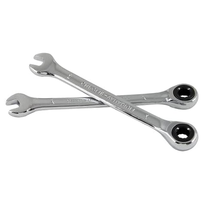 2 Pcs 7mm Ratchet Wrench Metric Ratcheting Wrench Set with 5° Movement and Hardened & 72 Teeth for Projects Metric Tight Spaces - size: 7 mm