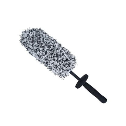 ZIMISI Car Wheel Cleaner Brush, Soft Microfiber Wheel Rim Cleaner, Non Scratch Car Detailing Brush, Highly Water Absorption & Removable Tire Brush, Vehicle Rim Wash Tool (Grey) - color: Gray