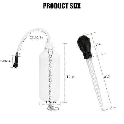 1L Car Brake Bleeder Vacuum Pump Kit, Vehicle Brake Bleeder Bottle with Hose and Connector, Automotive Stop System Bleeding Tools, Universal for SUV Automobile Truck