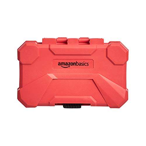 Amazon Basics 42-Piece Impact Screwdriver Bit Set with Phillips, Slotted and Torx Bits, Portable Storage Case