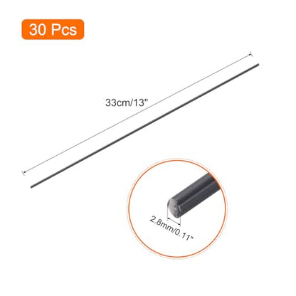 MECCANIXITY 30pcs 13 Inch Plastic Welding Rods PP Welding Strips Welder Rods for Plastic Welder,Car Bumper, Kayak Repair, Black - color: Black, size: 13 Inch