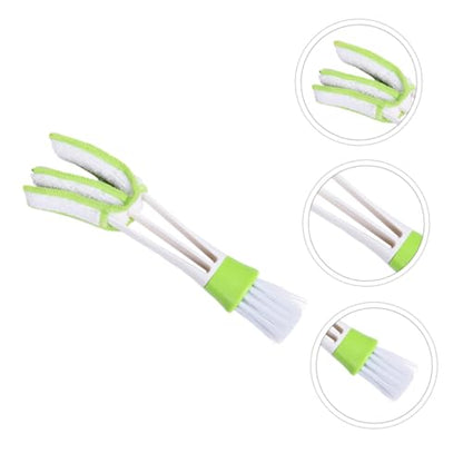 3pcs Double-Ended Car Air Vent Cleaning Brush Set Soft Bristles for Interior Crevice and Dashboard Detail Cleaning Tools