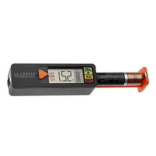 La Crosse 911-65557-INT Portable Digital Battery Tester,Black