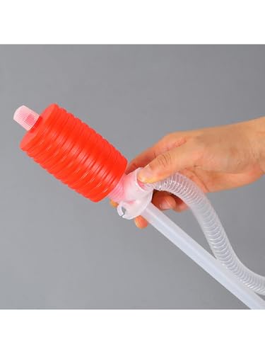 Pro Manual Liquid Transfer Pump - High Flow Hand Operated Siphoning Kit with Flexible Hose for Gas, Oil, Fuel, Water - Effortless Fluid Extraction for Cars, Trucks, Boats & Home Use