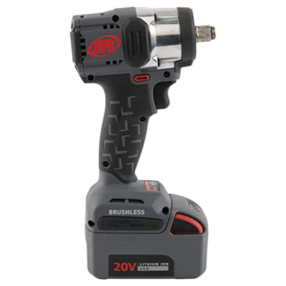 Ingersoll Rand W3151-K22 20V 1/2" Drive Cordless Impact Wrench Kit | Features up to 400 ft-lbs torque output, includes a 2.5Ah and 5.0Ah battery and charger, ideal for suspension work - size: 1/2" Drive, style: 2-Battery Kit