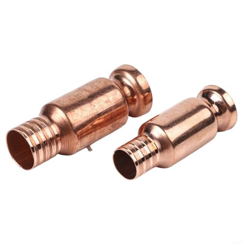 Copper Siphon Connector Manual Pump Pipe Fittings Set for Self-Priming Transfer of Water Paints with 15mm and 19mm Sizes Built-In Brass Pump 2 Pieces