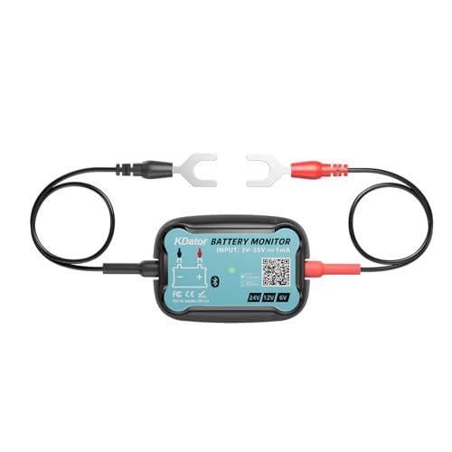 6V 12V 24V Bluetooth Battery Monitor BM7–Work for All Lead-Acid & Lithium Battery with Charging, Cranking System Test & Auto Alarm – Waterproof Voltmeter for Cars, Vans, Trucks, Motorcycles, Boats - style: For 6-24V Lead-Acid & Lithium Battery