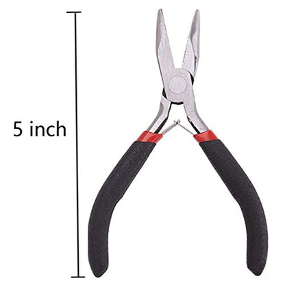 2 Pack Bent Nose Pliers for Jewelry Making Beading Repair Supplies-5 inch - style: Bent Nose