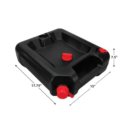 Performance Tool W4077 16-Quart Oil Drain Container, Deep Drain Well, Integrated Handle, Sealing Rubber Gaskets, Black - style: 16 Quart Drain Pan