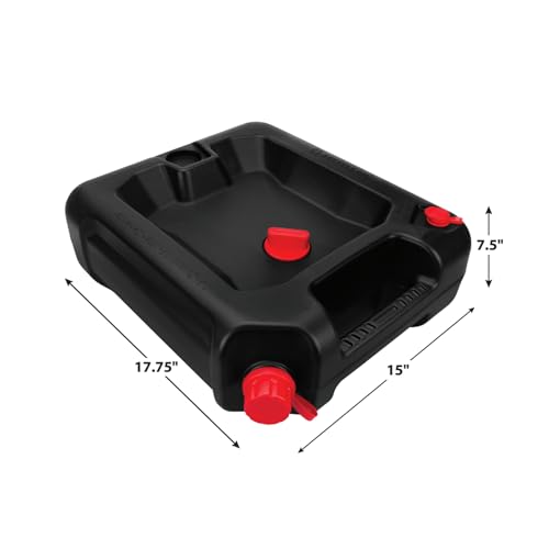 Performance Tool W4077 16-Quart Oil Drain Container, Deep Drain Well, Integrated Handle, Sealing Rubber Gaskets, Black - style: 16 Quart Drain Pan