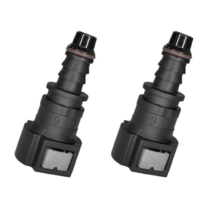 2PCS Fuel Line Quick Connector, Straight Quick Connect Fuel Line Fittings Repair Kit, High Pressure Oil Pump Fuels Hose Pipe Quickly Connect Plug for 3/8 SAE to 5/16 ID Nylon Tubing（Straight） - size: Straight
