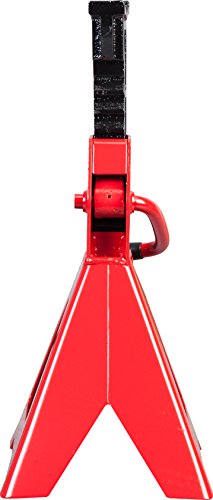 BIG RED T46202 Torin Steel Jack Stands: 6 Ton (12,000 lb) Capacity, Red, 1 Pair - size: 6 Ton, style: normal
