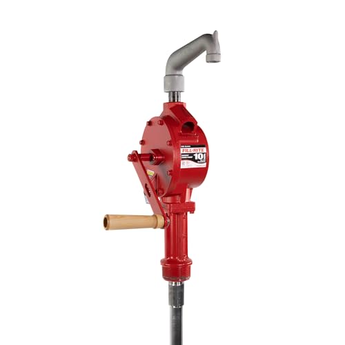 Fill-Rite FR113 Fuel Transfer Rotary Hand Pump w/Pail Spout & Suction Pipe - style: Rotary Pump w/Pail Spout