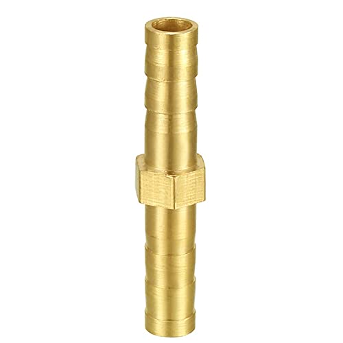 Joywayus 3/8" ID Hose Barb Fitting Hex Union Brass Fitting Water/Fuel/Air (Pack of 5) - size: 3/8 Inch, style: 5PCS