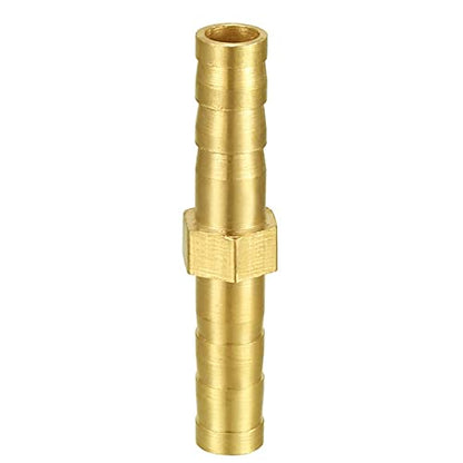 Joywayus 3/8" ID Hose Barb Fitting Hex Union Brass Fitting Water/Fuel/Air (Pack of 5) - size: 3/8 Inch, style: 5PCS