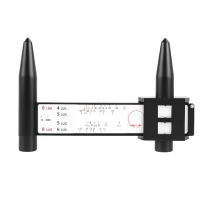 HZEL Car Wheel PCD Gauge, Vehicle Wheel Stud Rim Bolt Pattern Measuring Tool Sliding Caliper for 4 5 6 8 Holes, Automotive Lug Bolt Pattern Gauge PCD Ruler, Universal for Vehicles
