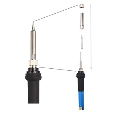 Electronics Soldering Iron Kit，60W 110V Adjustable Temperature Welding Tool Set, 5pcs Different Soldering Tips, Stand