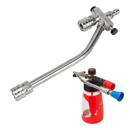 Maxshine Universal Foam & Wash 2-in-1 System – Quick Connect Foam Cannon & Pressure Washer Nozzle – Stainless Steel for Premium Car Detailing – Easy Switch