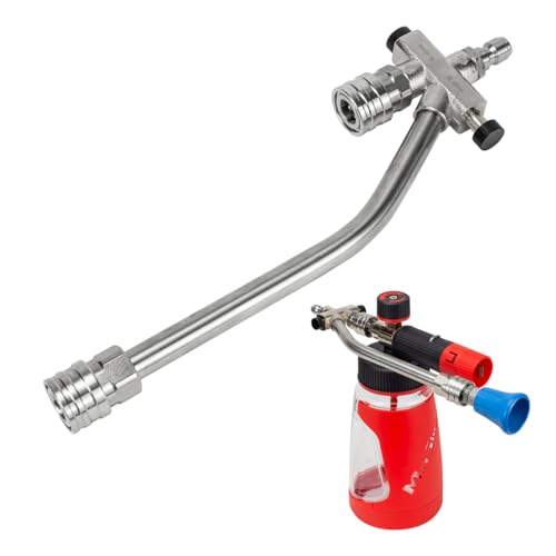 Maxshine Universal Foam & Wash 2-in-1 System – Quick Connect Foam Cannon & Pressure Washer Nozzle – Stainless Steel for Premium Car Detailing – Easy Switch