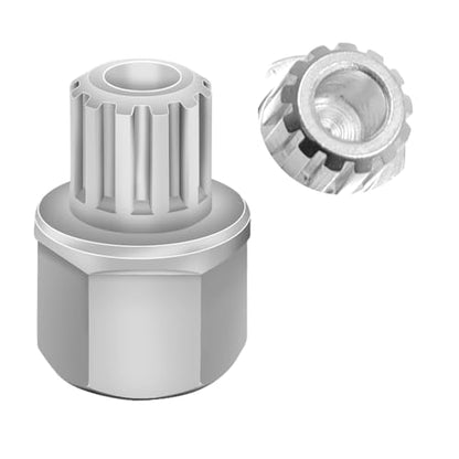 58/13PT Wheel Locking Nut Key Compatible with VW, Audi, Nut Removal | Wheel Lock Nut Socket Adapter, Anti-Theft Screw Remover, Hand Repair Tool, Tyre Fitting, garage - color: 58/13PT